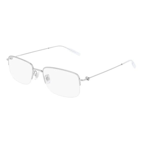 NEW  MONTBLANC EYEGLASSES SILVER UNISEX EYEWEAR MONTBLANC MB0084OK 003 - Picture 1 of 3